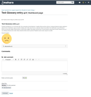 MDLQA-16220 - Step 9 - Glossary entry on Mahara.png