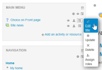 Menu squashed on Front page in Clean theme. Edit title does not work.jpg