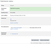 3A Student 2 sees Submitted for Grading status as well as Edit Submission button.png